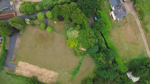 Drone photograph of the grounds and boundaries of a former care home in Newport
