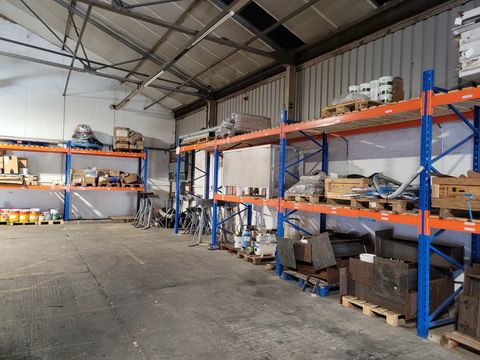 Interior of an industrial unit with racking in Cowes